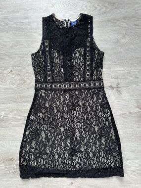 Disney Beauty and the Beast Black Lace Shift Dress - Junior Size M